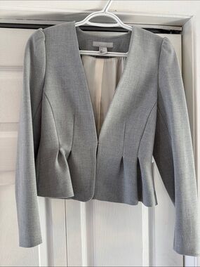 H&M Light Gray Women's Peplum Blazer